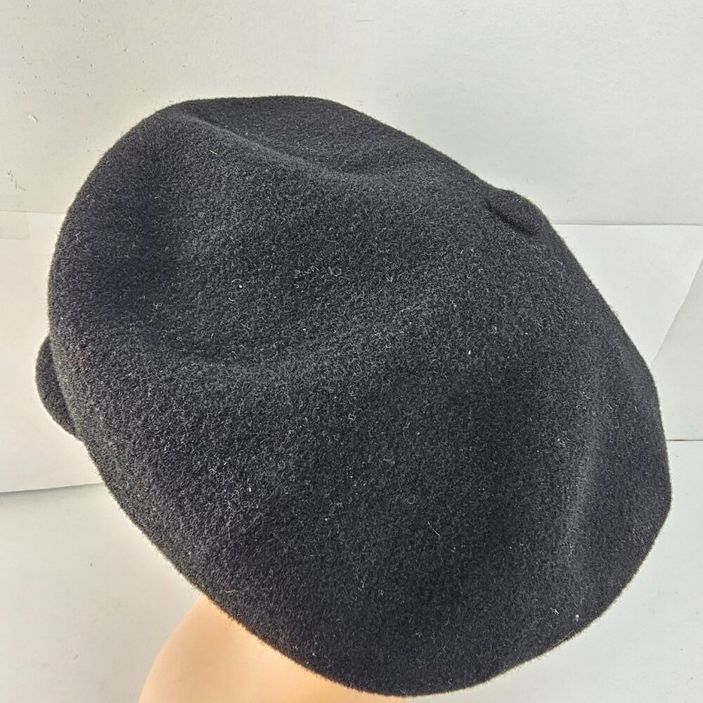 Vintage Kangol Black Wool Spitfire Torist Cap Hat Large - Picture 5 of 9